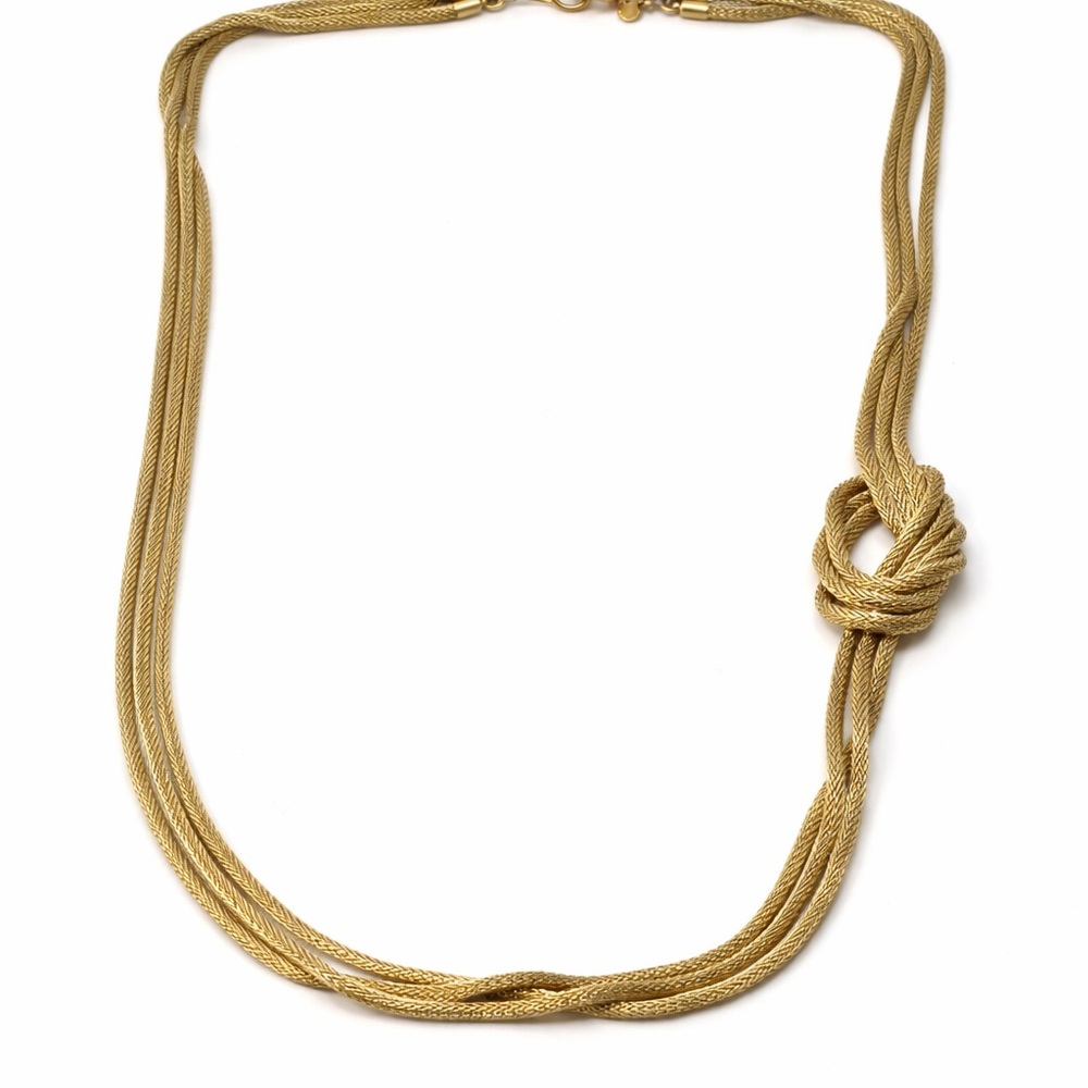 Vintage J.Crew Chunky Gold Multi Strand Y2K Statement Necklace